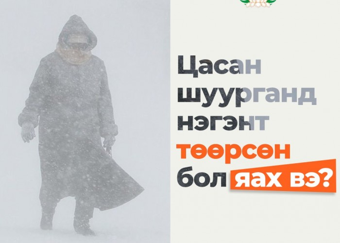 ЗӨВЛӨГӨӨ: Цасан шуурганд төөрсөн бол сандарч, гүйж хөлөрч болохгүй
