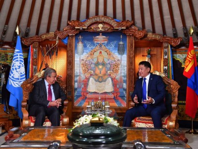 Монгол Улсын Ерөнхийлөгч У.Хүрэлсүх Нэгдсэн үндэстний байгууллагын Ерөнхий нарийн бичгийн даргад хариу мэндчилгээ илгээв